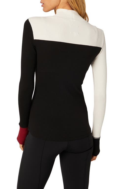 Alp N Rock Fallon Mock Neck Rib Top In Multi