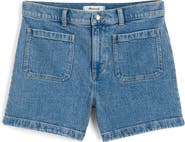 Madewell The Emmy Patch Pocket High Waist Denim Shorts