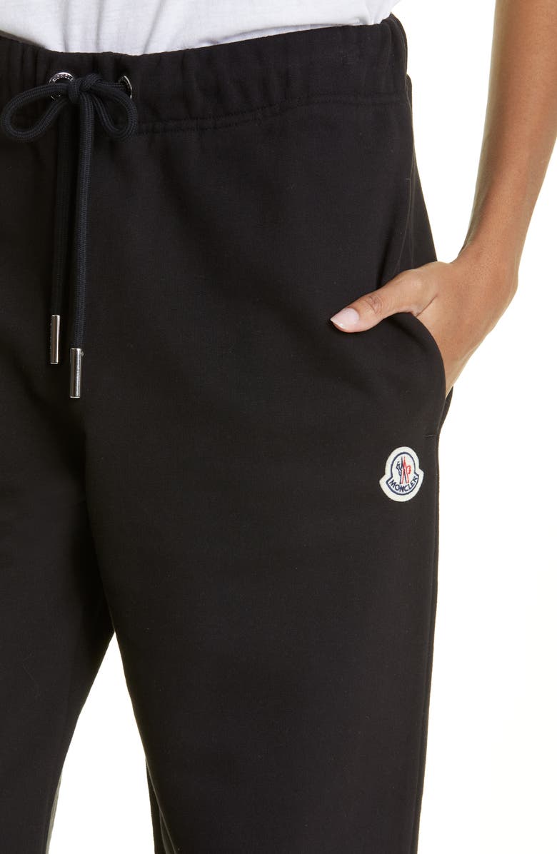 Moncler Logo Cotton Fleece Joggers, Alternate, color,
