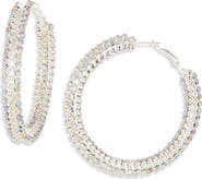Tasha AB Crystal Hoop Earrings