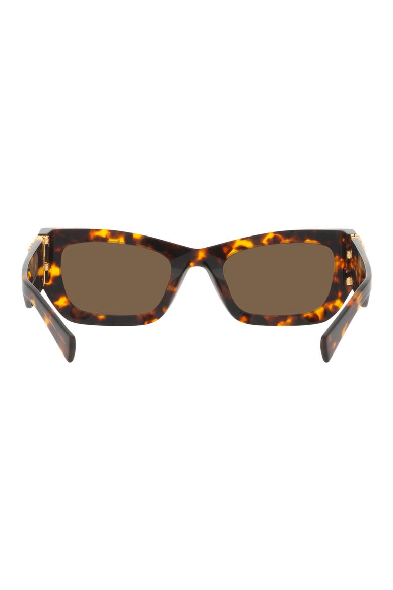 53mm Rectangular Sunglasses, Alternate, color, HONEY HAVANA / DARK BROWN