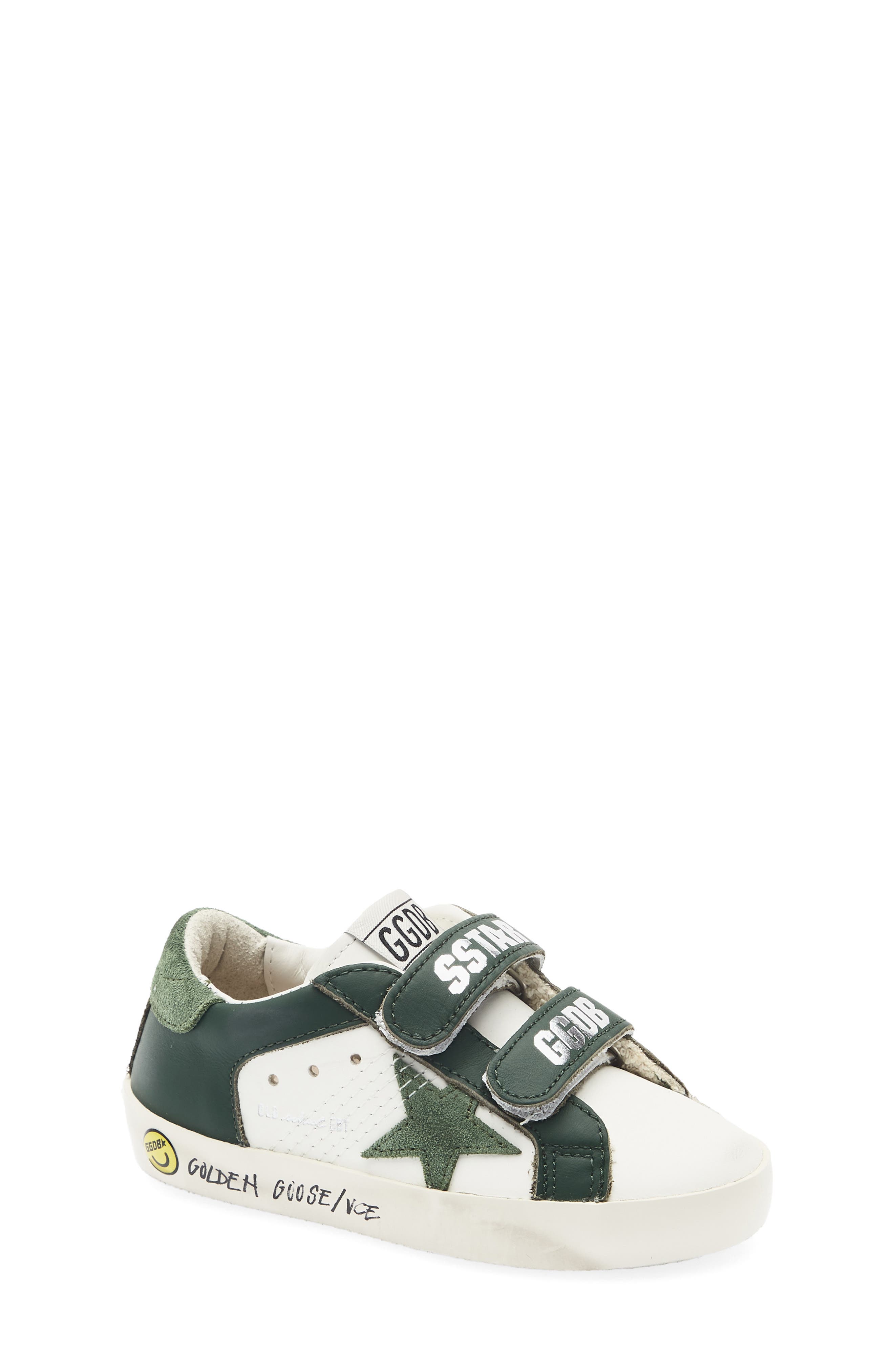 Kids' Old School Sneaker, Main, color, WHITE/ GREEN