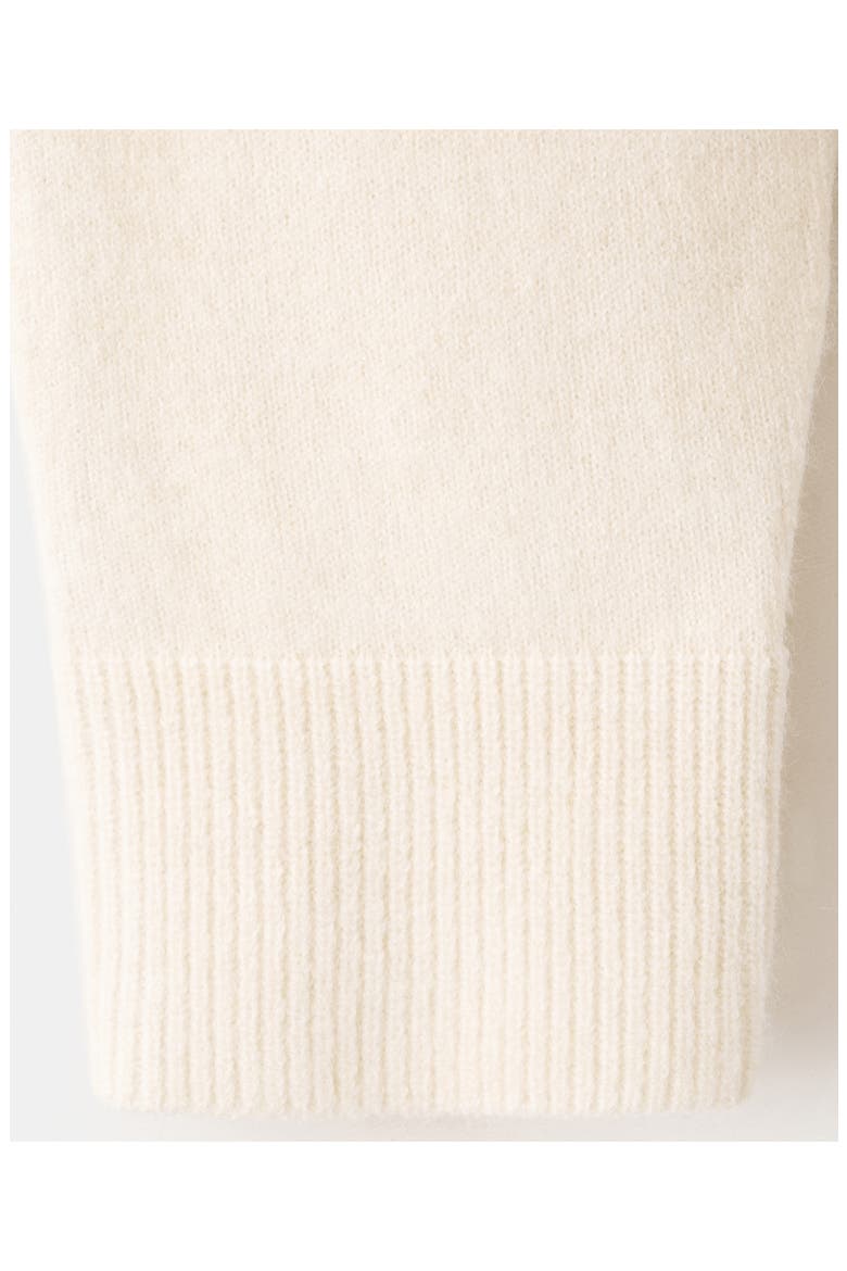 Piped Mock Neck Sweater, Alternate, color, ECRU