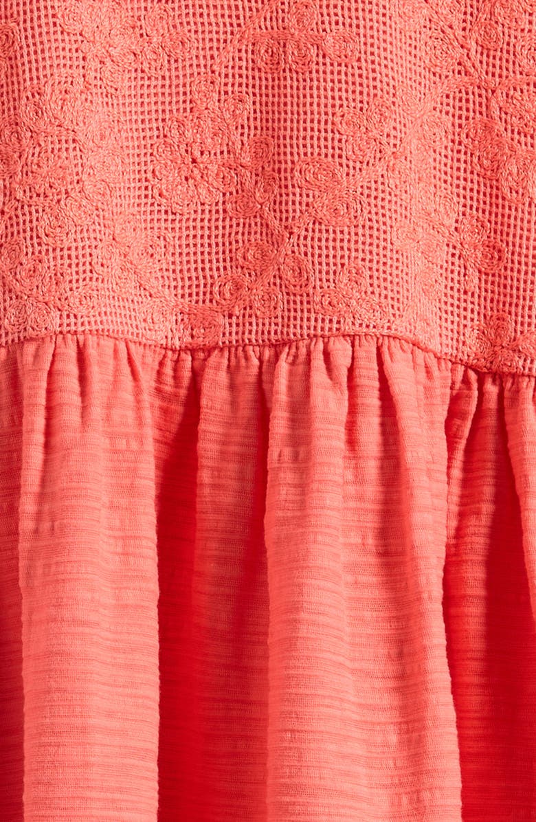 NEXT Kids' French Lace Tiered Stretch Cotton Party Dress, Alternate, color, Pink