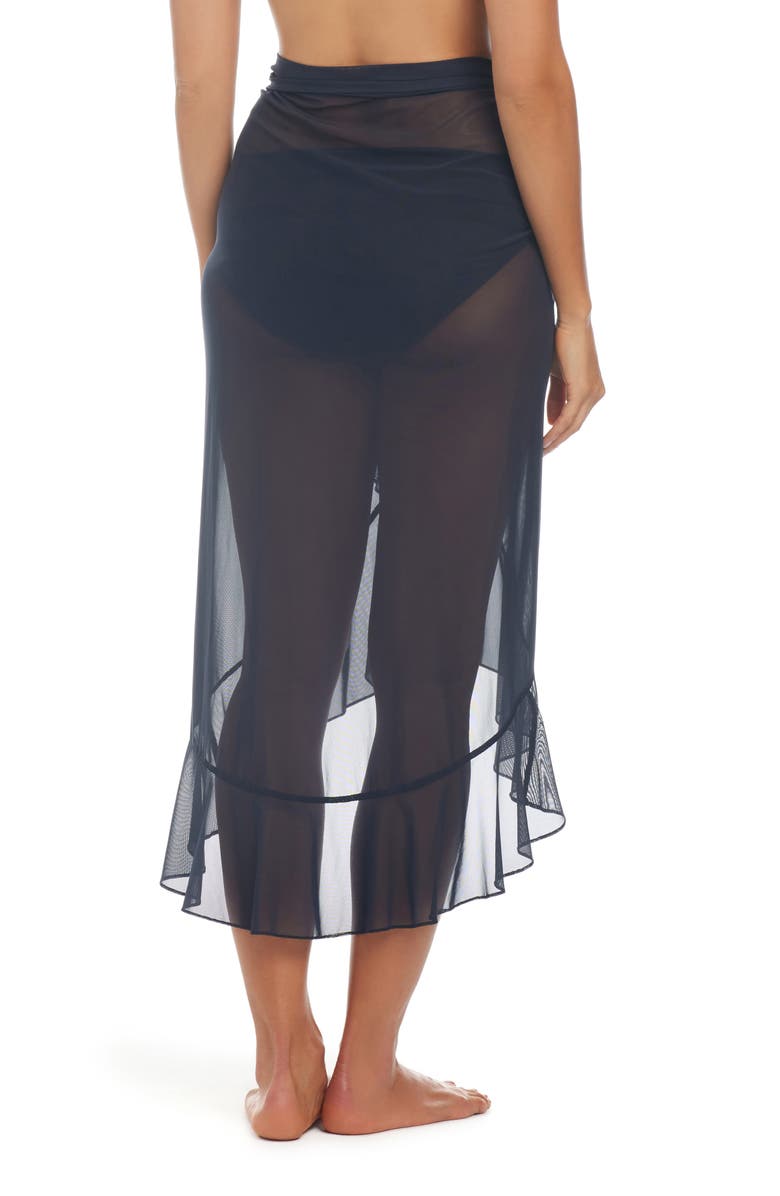 BLEU by Rod Beattie Ruffle Mesh Cover-Up Pareo, Alternate, color,