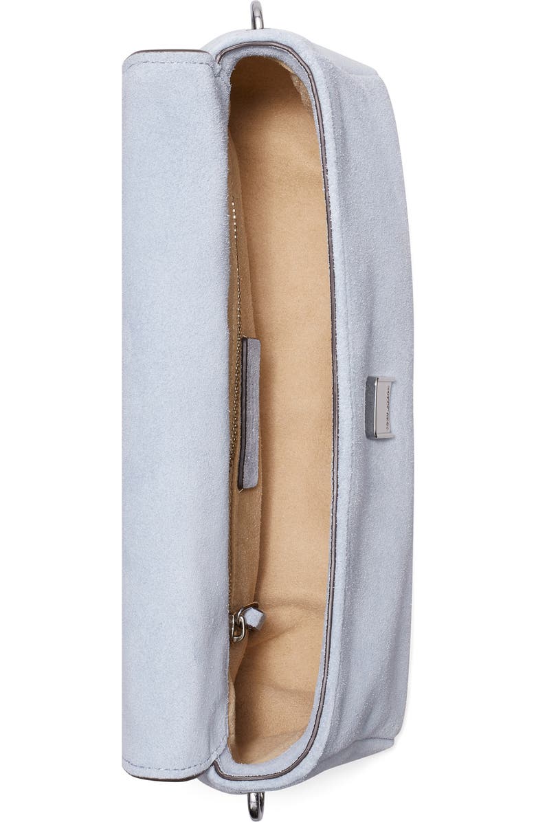 Tory Burch Small Charlie Shoulder Bag, Alternate, color, Light Blue