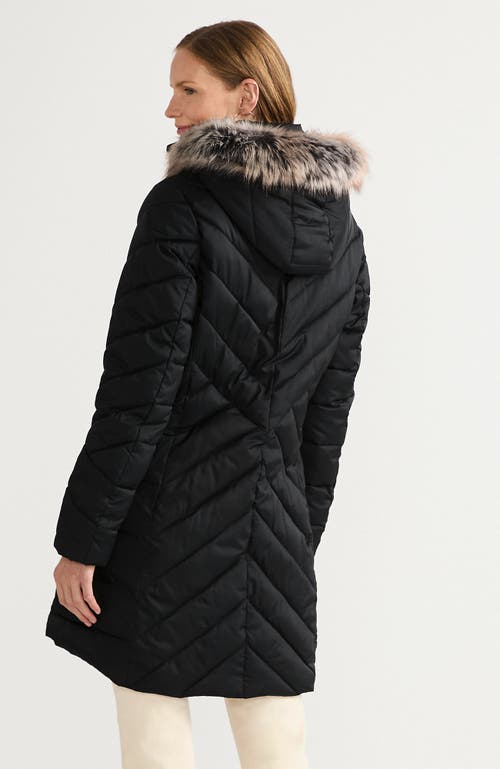 Lands' End Insulated Cozy Fleece Lined Primaloft Coat In Black