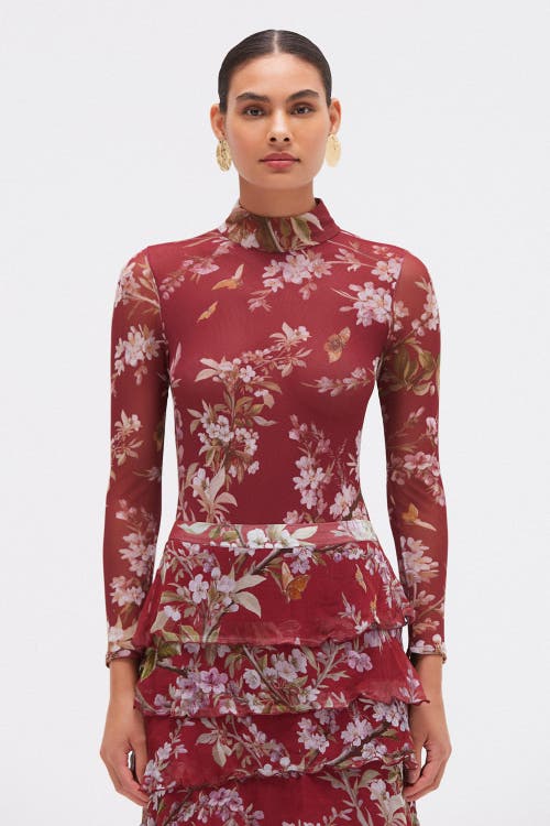 Patbo Delicata Bodysuit In Burgundy