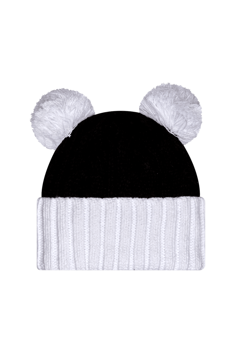Women's New Era  Black Colorado Buffaloes Tonal Cuffed Knit Hat with Double Poms, Alternate, color, Black