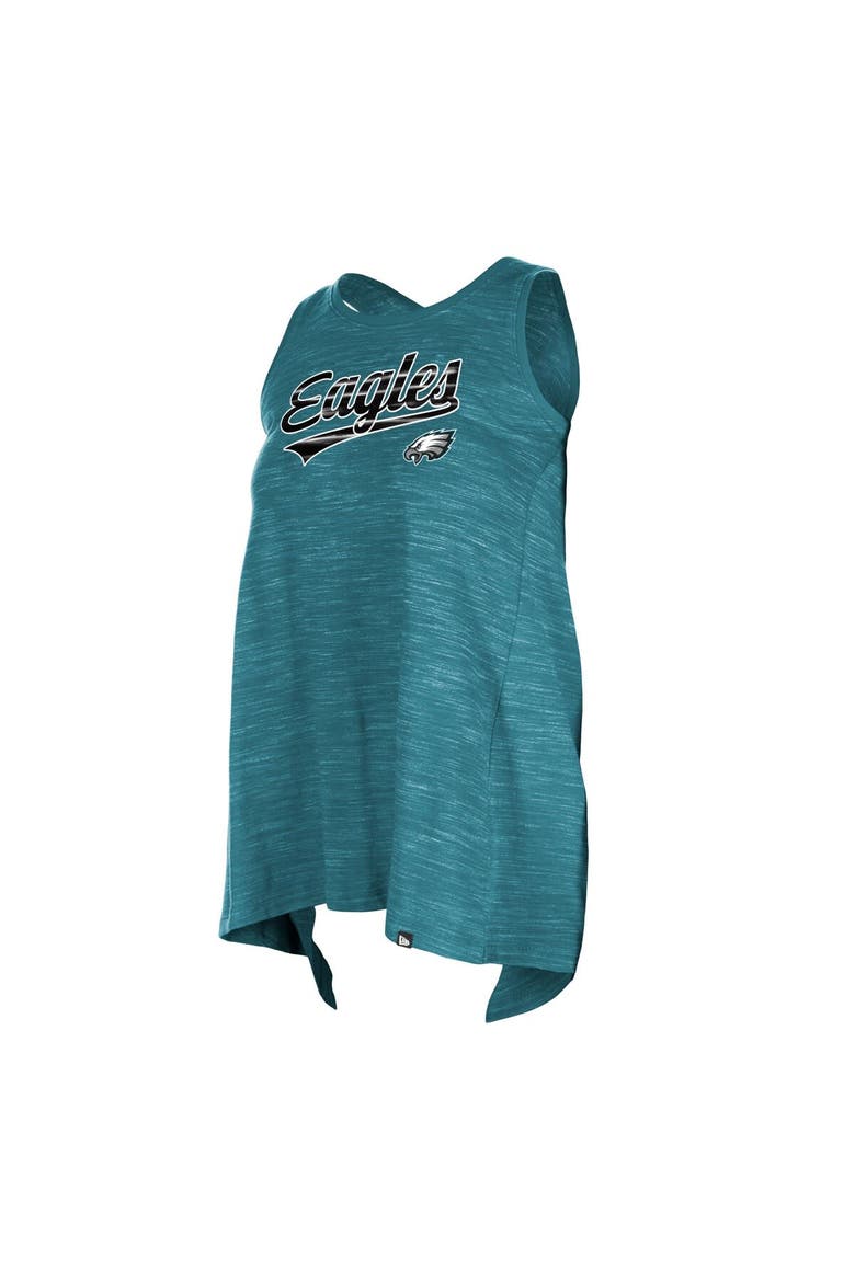 Women's New Era Midnight Green Philadelphia Eagles  Space Dye Active Tank Top, Alternate, color, Green