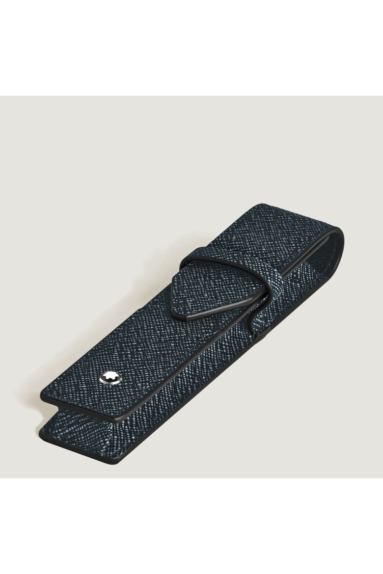 Sartorial Leather 1 Pen Pouch, Alternate, color, BLUE
