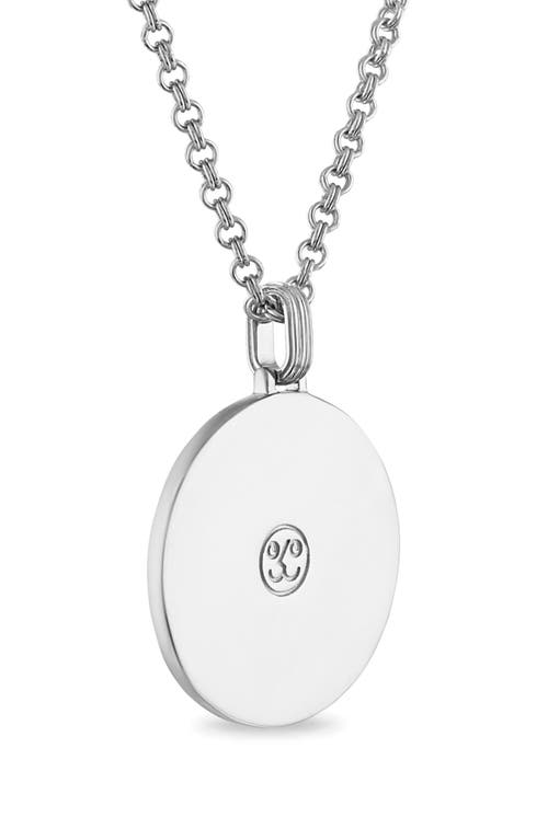 Esquire Black Diamond St. Michael Pendant Necklace In Silver
