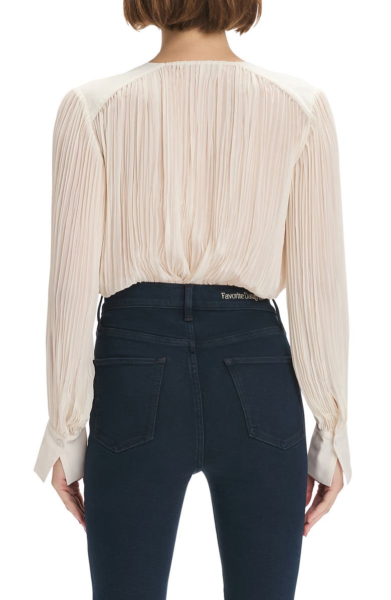 Favorite Daughter The Change Me Plissè Bodysuit, Alternate, color, Ivory