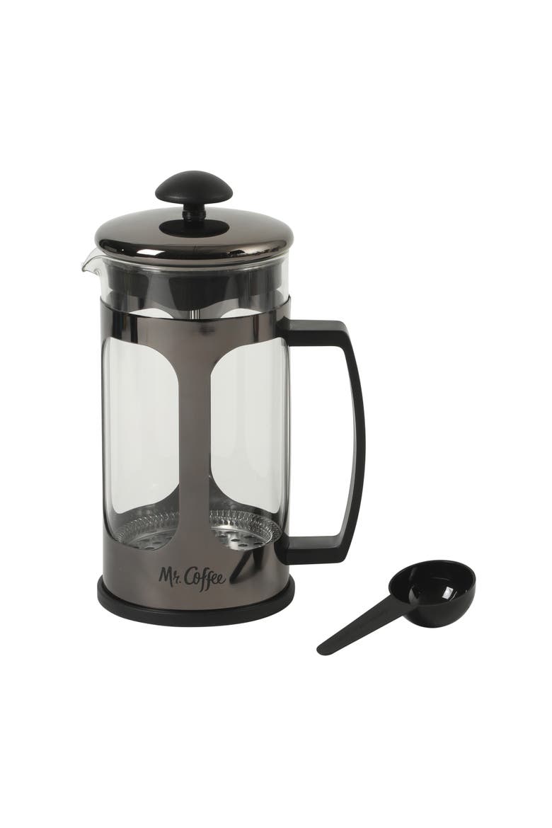 Daily Brew 30 oz Borosilicate Glass Coffee Press, Main, color, Gunmetal