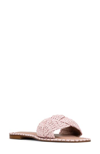 Donald Pliner Woven Slide Sandal In Pink