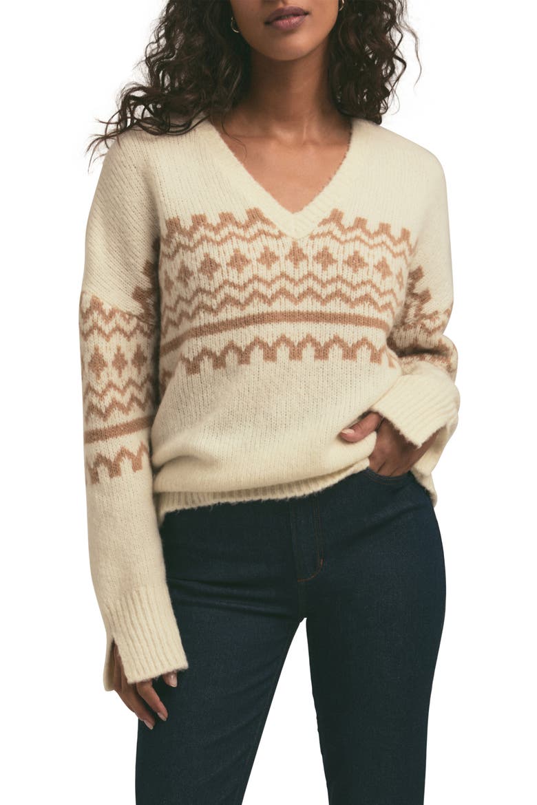 The Winter William Merino Wool Blend Sweater, Main, color, IVORY FAIRISLE