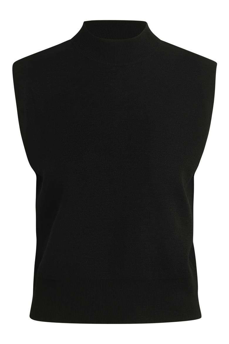 The Whitney Sleeveless Knit Crop Top, Alternate, color, BLACK