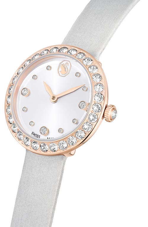 Swarovski Matrix Tennis Leather Strap Watch, 30mm