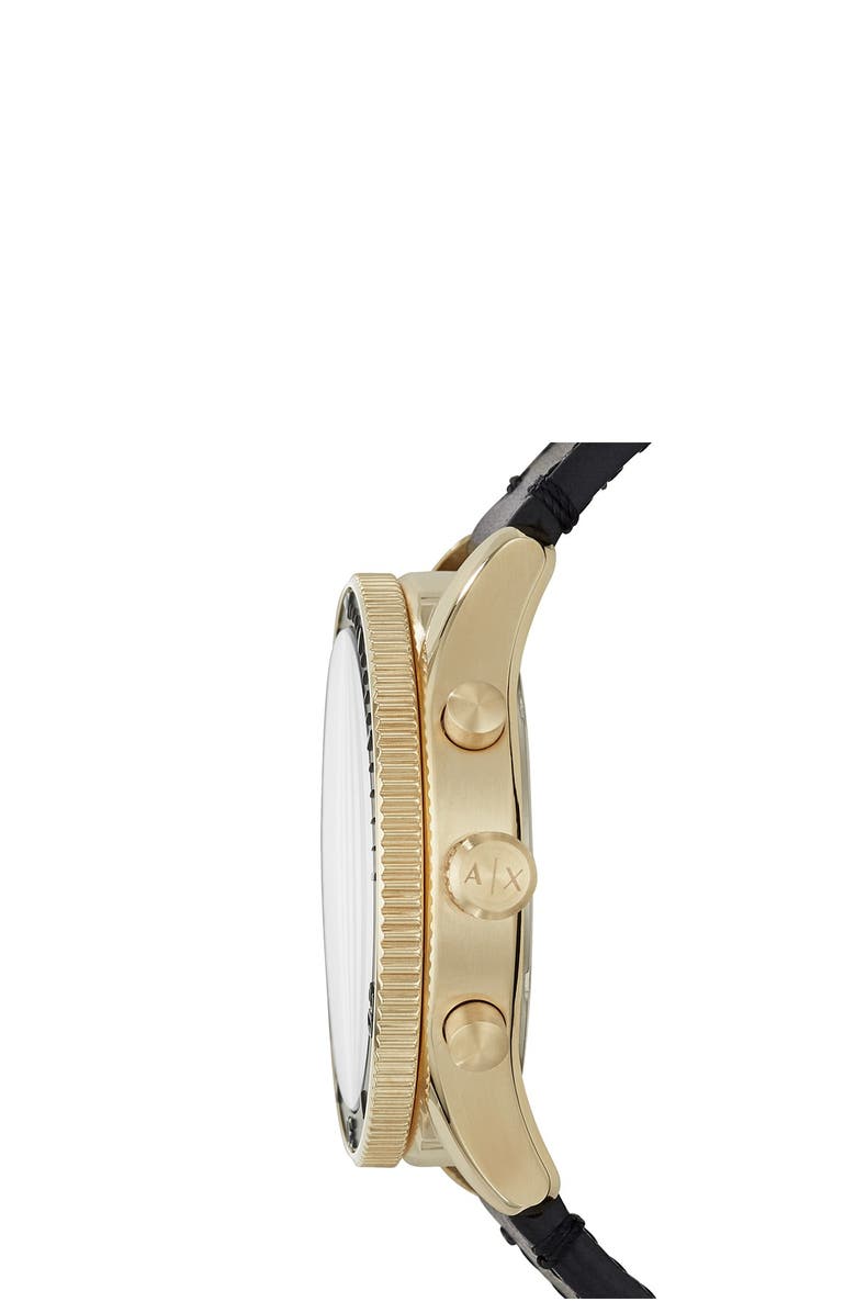 AX Armani Exchange Men's Enzo Chrono Leather Watch, 46mm, Alternate, color, 