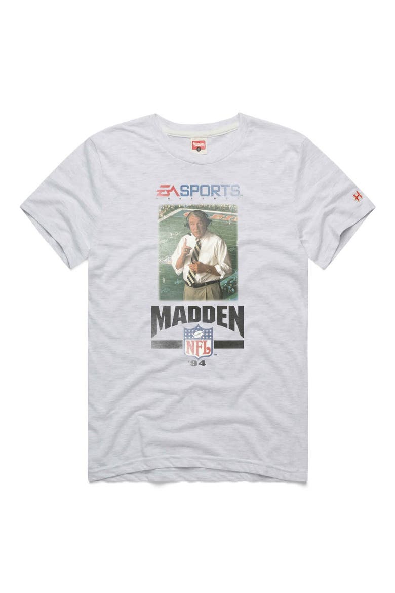 Unisex Homage Ash Madden NFL '94 Cover Tri-Blend T-Shirt, Main, color, Ash
