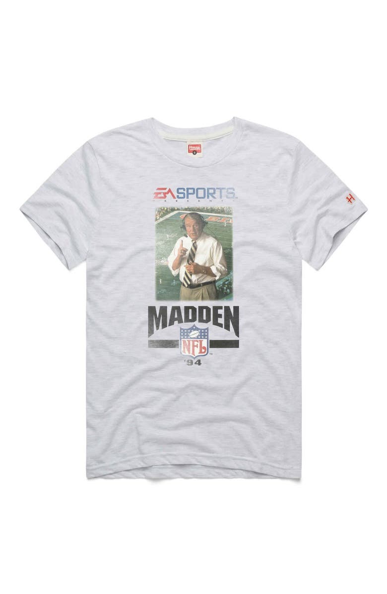 Homage Unisex Homage Ash Madden NFL '94 Cover Tri-Blend T-Shirt, Main, color, Ash
