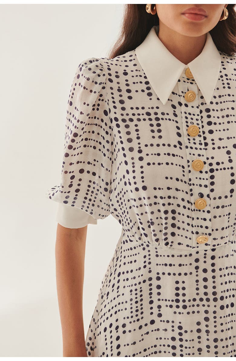 Exquise Sawyer Midi Dress, Alternate, color, Blue-White