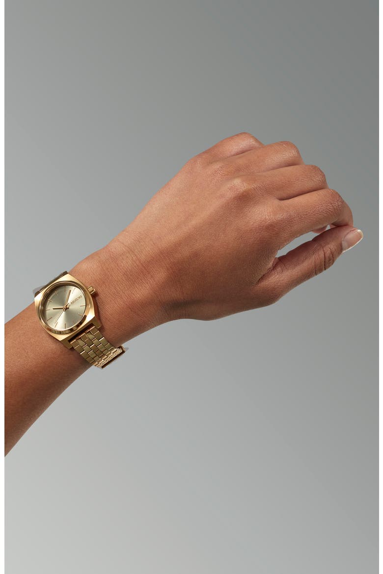 Medium Time Teller Bracelet Watch, 31mm, Alternate, color, LIGHT GOLD / VINTAGE WHITE