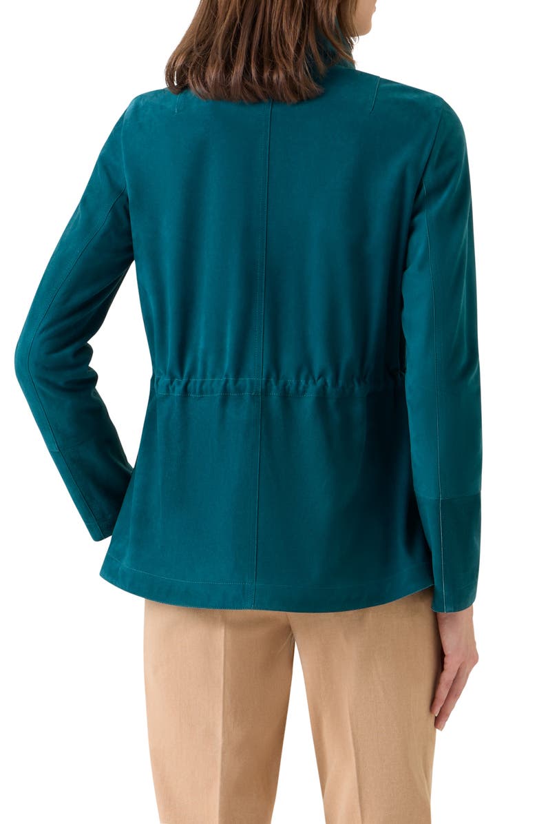 Akris Chianti Suede Jacket, Alternate, color, Ottanio