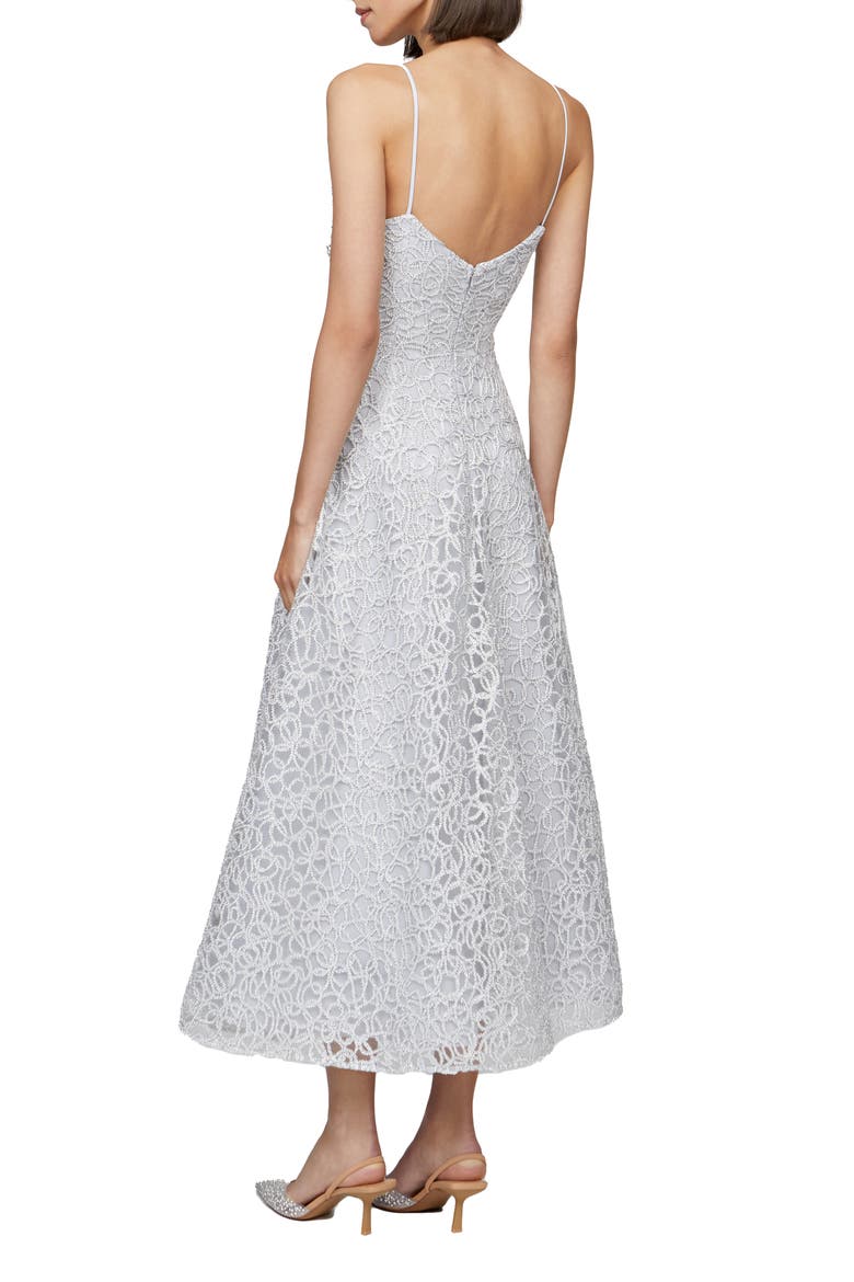 Tulle Midi Dress, Alternate, color, FRENCH SILVER