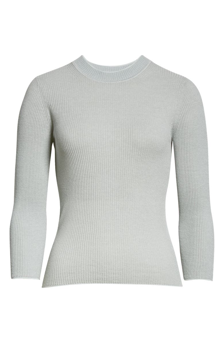 Vince Ribbed Marled Cotton Crewneck Sweater, Alternate, color,