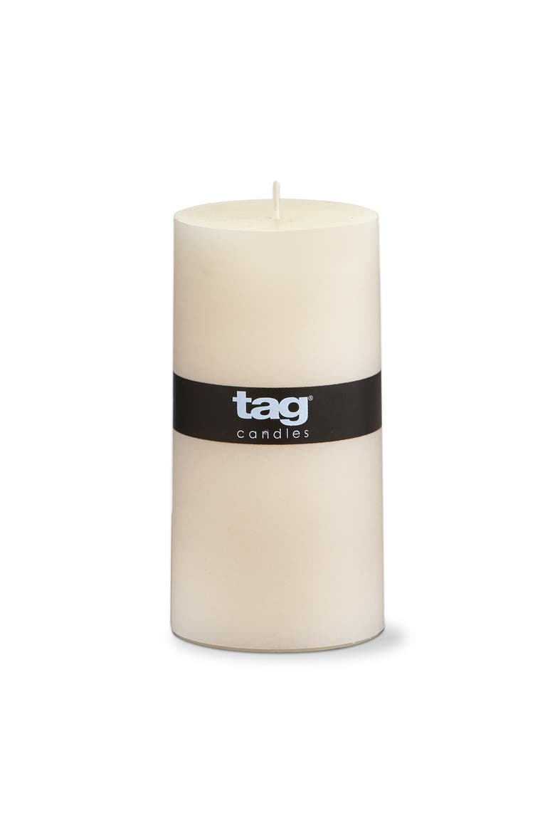 Chapel Ivory Pillar Candles Unscented Long Burning Set of 3, Alternate, color, Beige