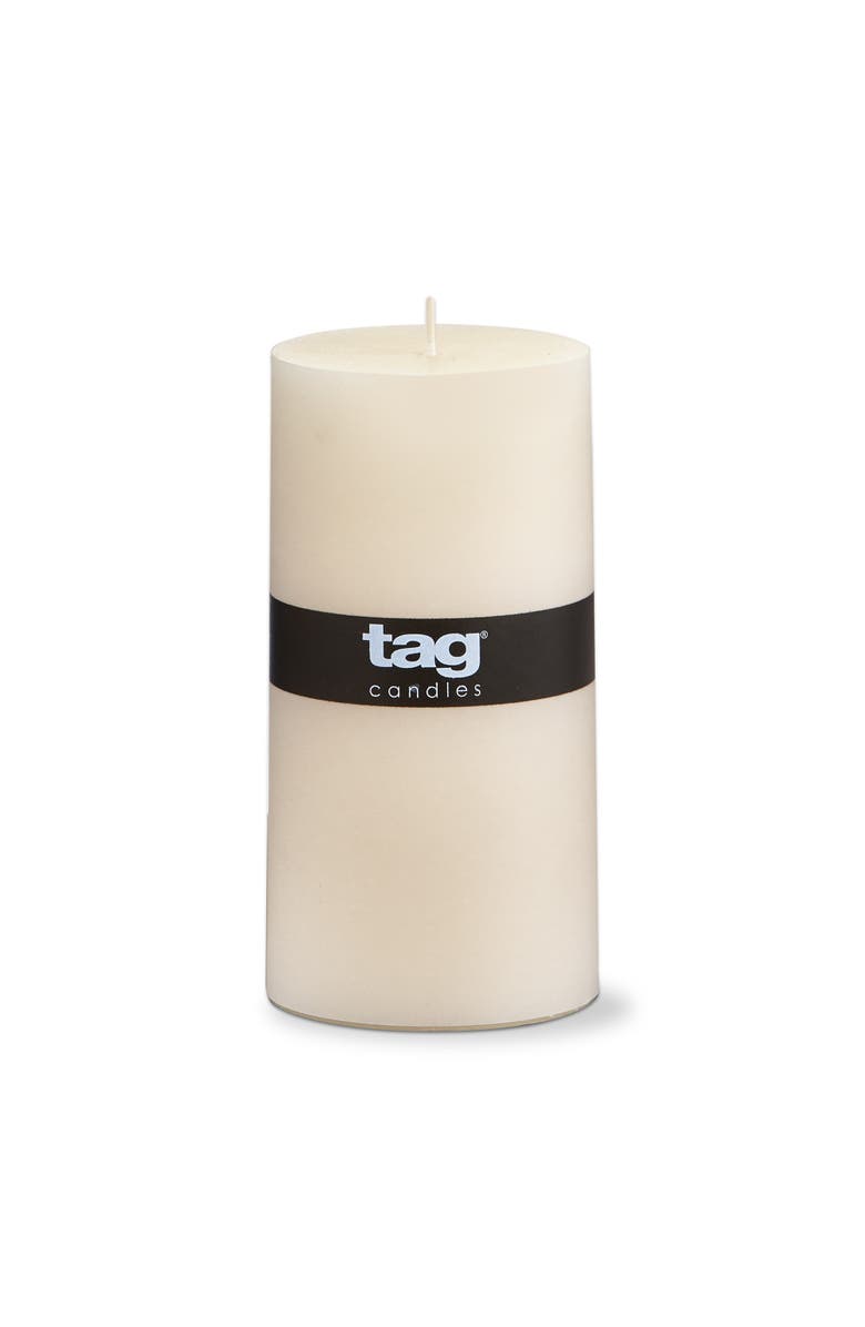 tag Chapel Ivory Pillar Candles Unscented Long Burning Set of 3, Alternate, color, Beige