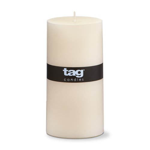 Tag Chapel Ivory Pillar Candles Unscented Long Burning Set Of 3 In Neutral
