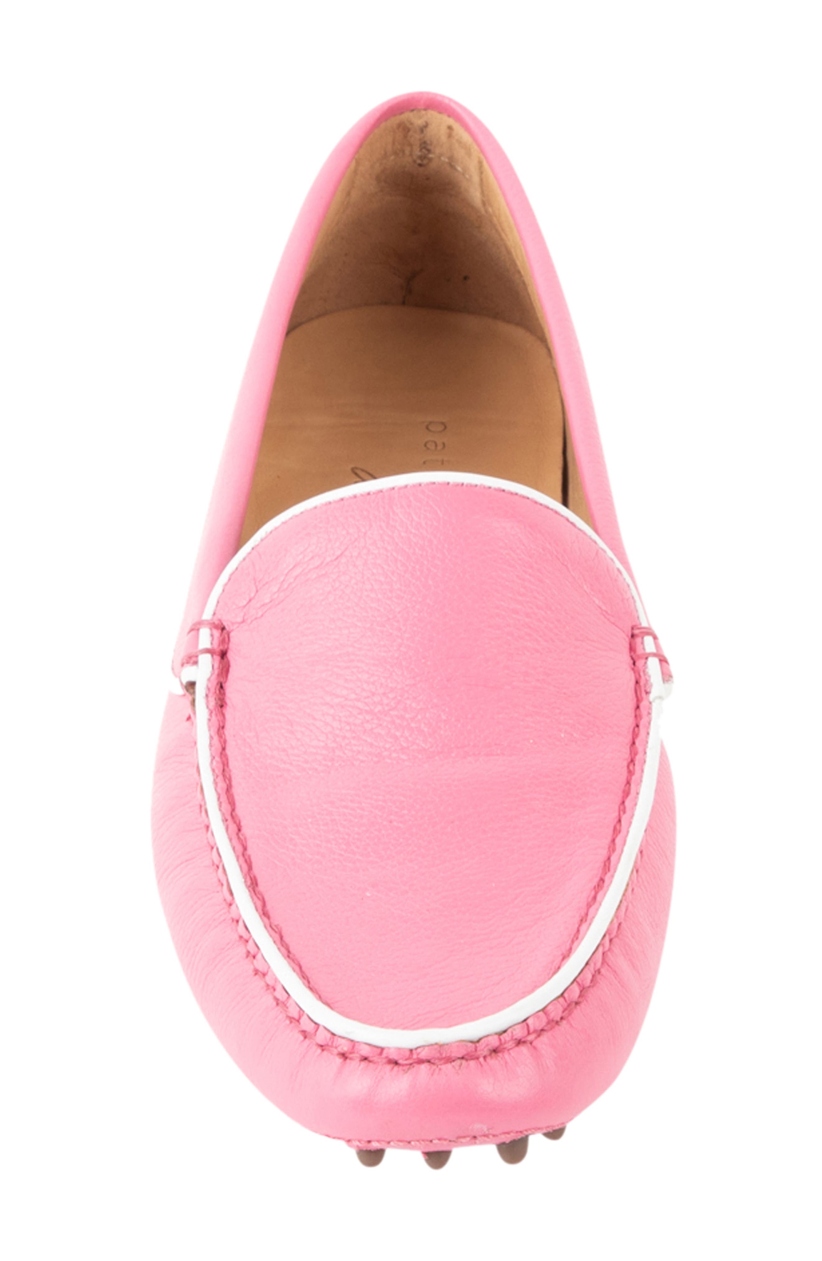 Jill Piped Driving Shoe, Alternate, color, HOT PINK