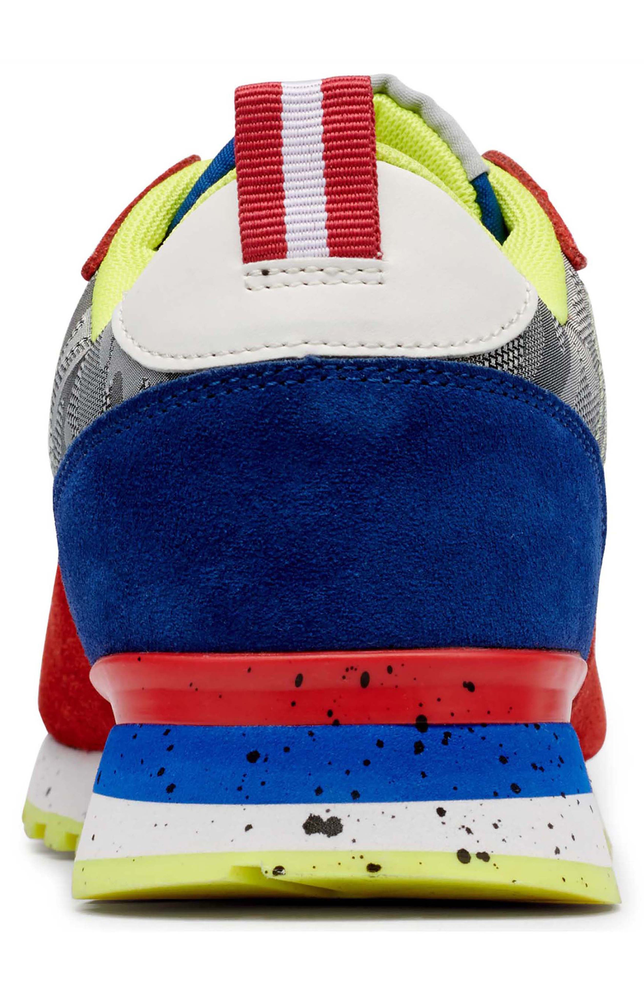 KARL LAGERFELD PARIS Suede & Camo Speckled Sole Running Sneaker, Alternate, color, 