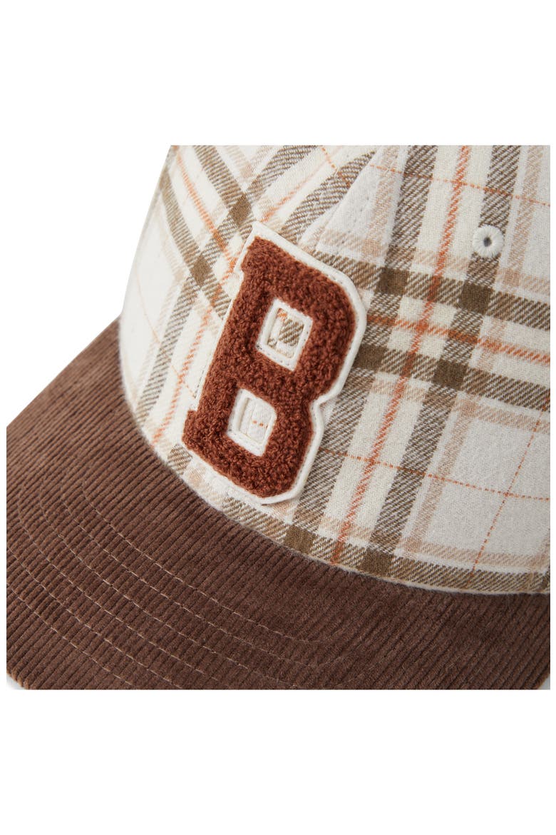 Big B Plaid Baseball Cap, Alternate, color, WHITECAP PLAID BROWN CORDUROY