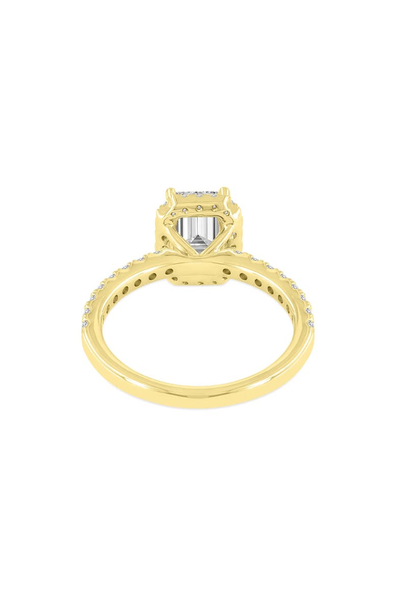 Arpine 14K Yellow Gold Emerald Cut Lab Grown Diamond Halo Engagement Ring - 2 Ct, Alternate, color, 14K Yellow Gold