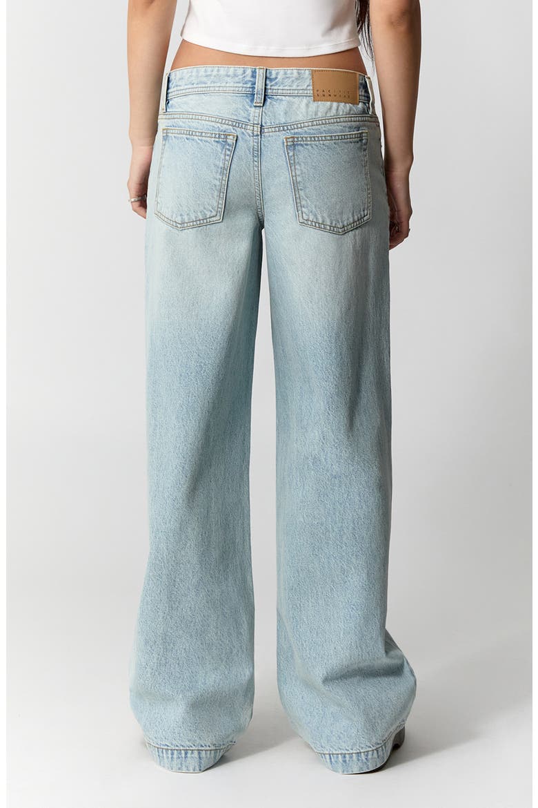 Kaia Low Rise Baggy Wide Leg Jeans, Alternate, color, LIGHT INDIGO