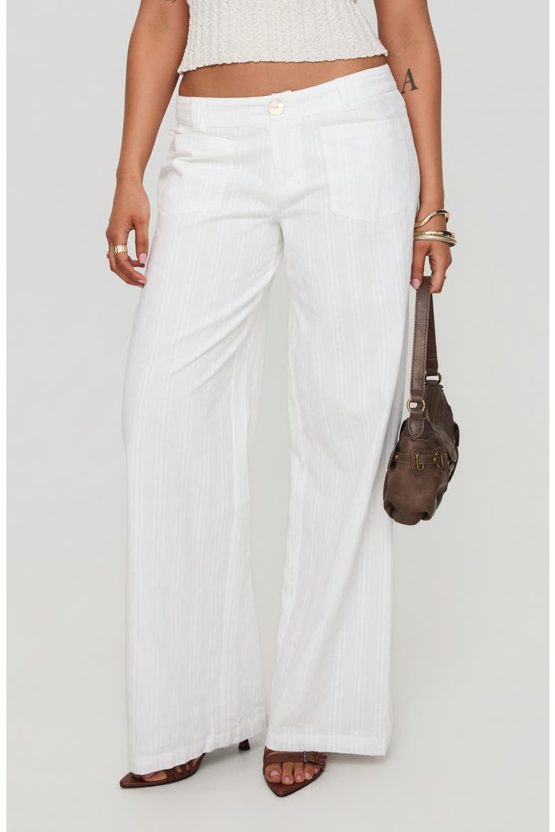 Vendi Low Rise Wide Leg Pants, Alternate, color, WHITE