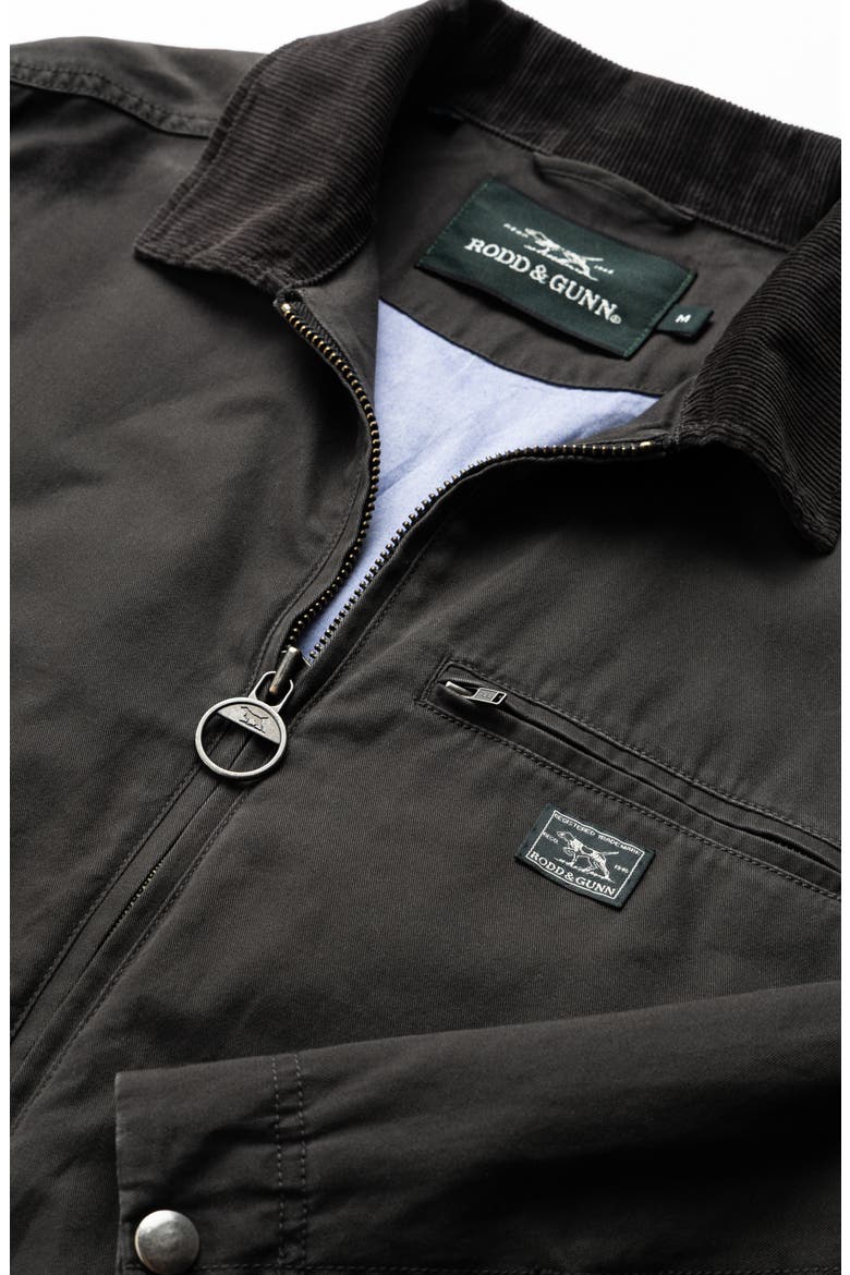 Rutherglen Harrington Cotton Jacket, Alternate, color, PEWTER