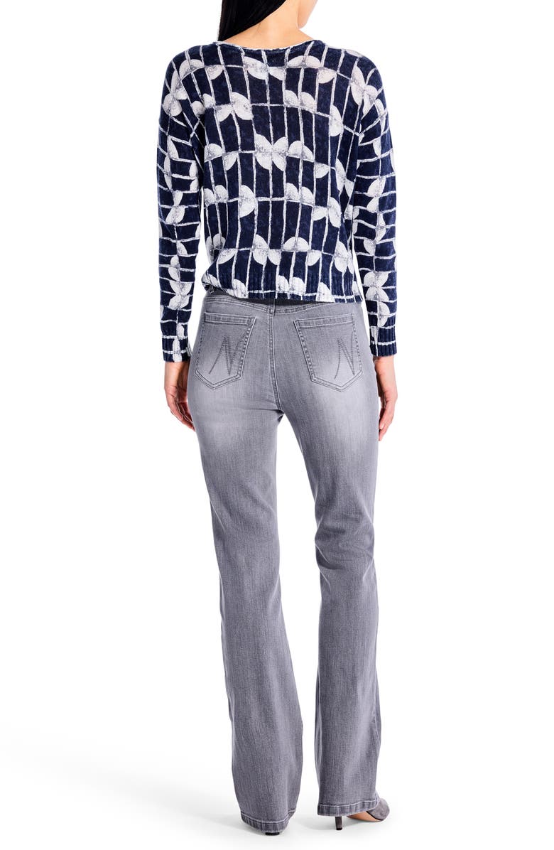 NIC+ZOE Shape Shift Cotton Blend Sweater, Alternate, color, Indigo Multi