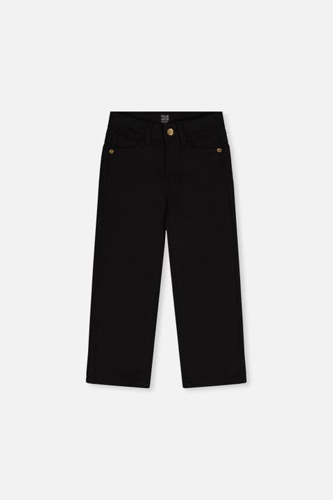 Stretch Denim Five-Pocket Adjustable Waist Pants