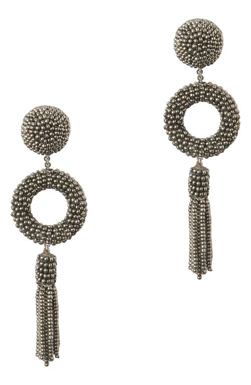 Deepa Gurnani Oliver Beaded Drop Earrings In Metallic