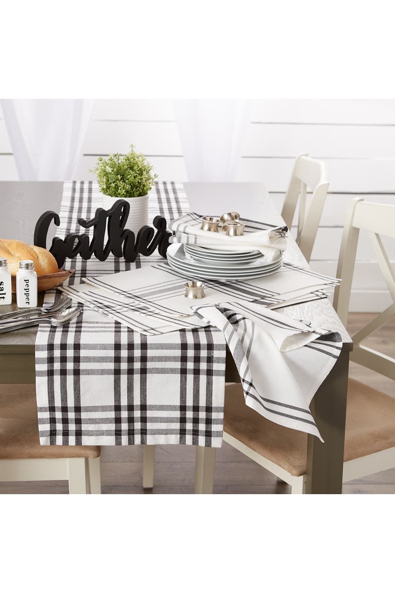 Black Home Sweet Farmhouse Napkin Set/6, Alternate, color, Black
