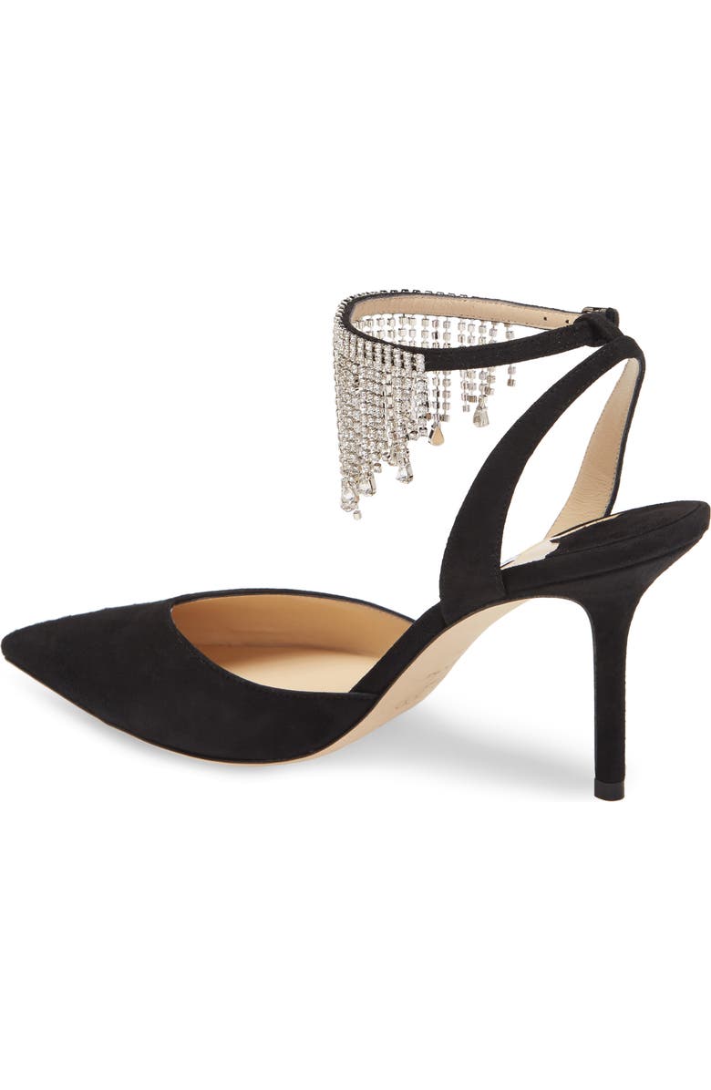 Jimmy Choo Birtie Crystal Chain Pointed Toe Pump, Alternate, color,