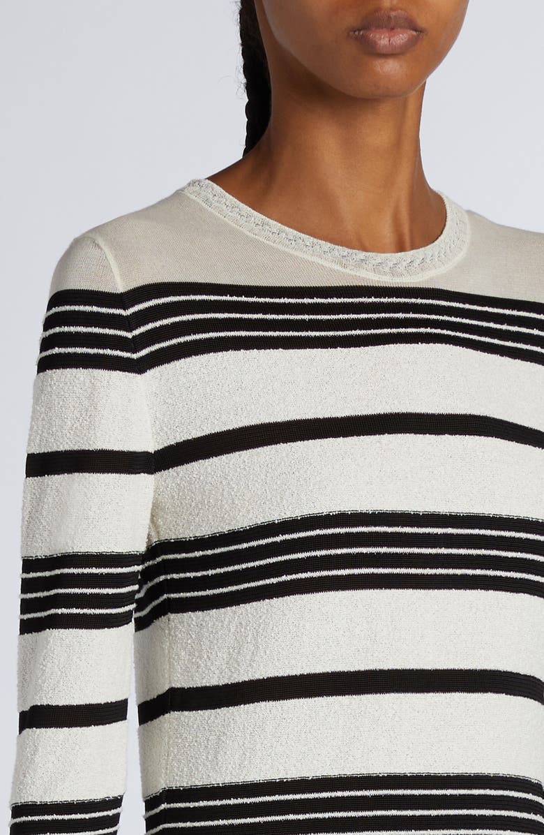 Moncler MIxed Stripe Long Sleeve Sweater Dress, Alternate, color, 