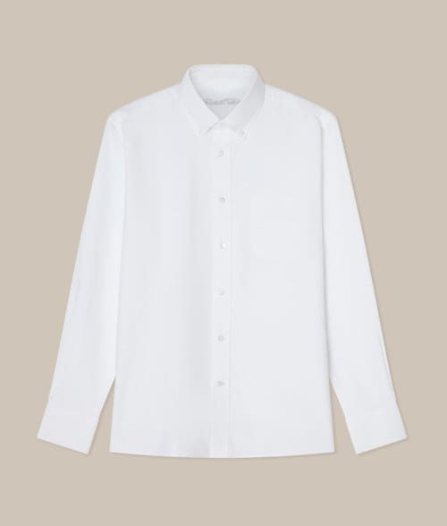 Robert Talbott Harrison Button Down Oxford Shirt In White