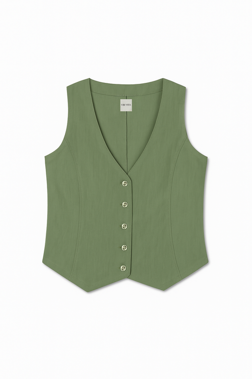 Vir Vita Violette Vest In Green