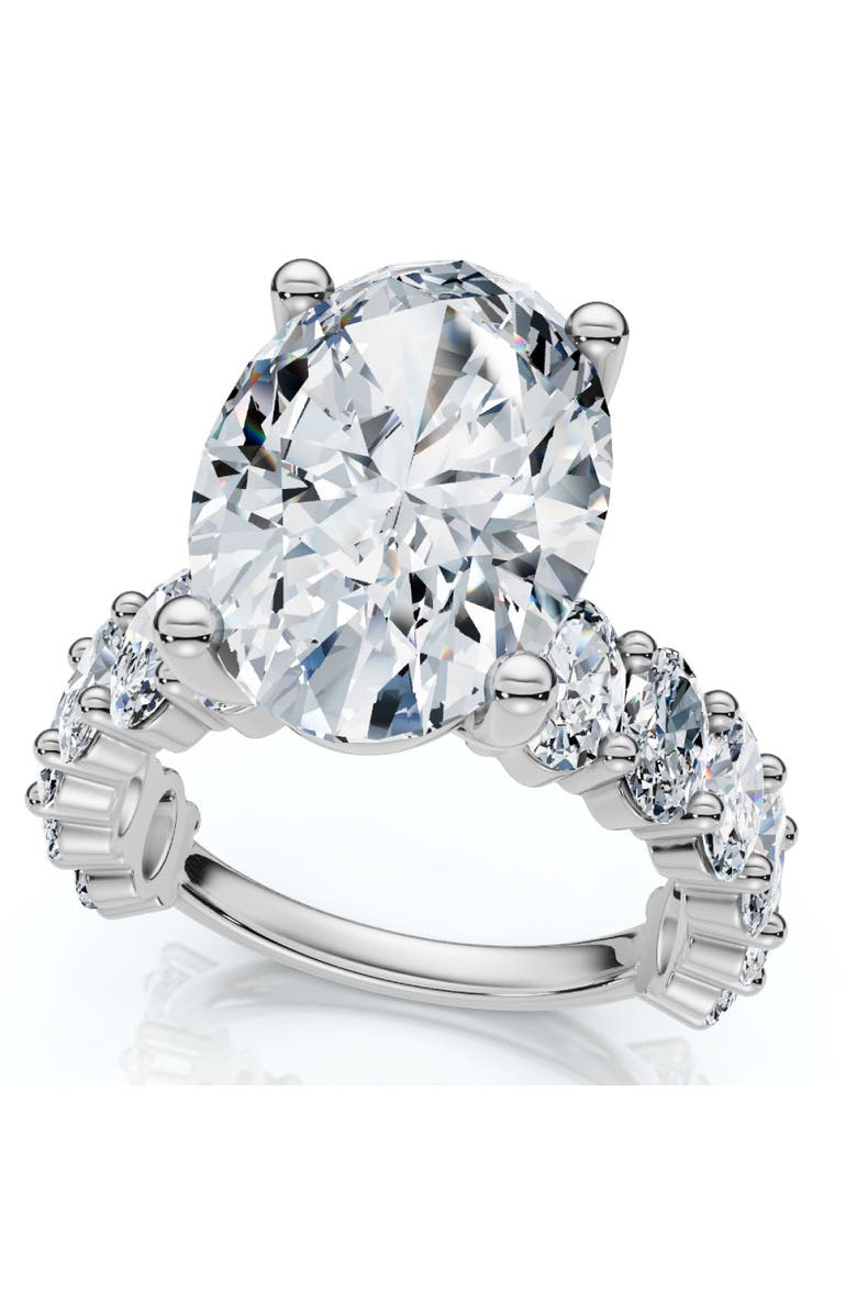Bliss Diamond Certified 6Ct Oval Diamond Engagement Ring 14k Gold Lab Grown, Alternate, color, 