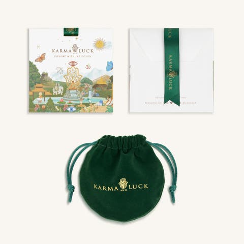 Malachite Multi Symbol Gold Plated Lariat Necklace Enlightened Soul